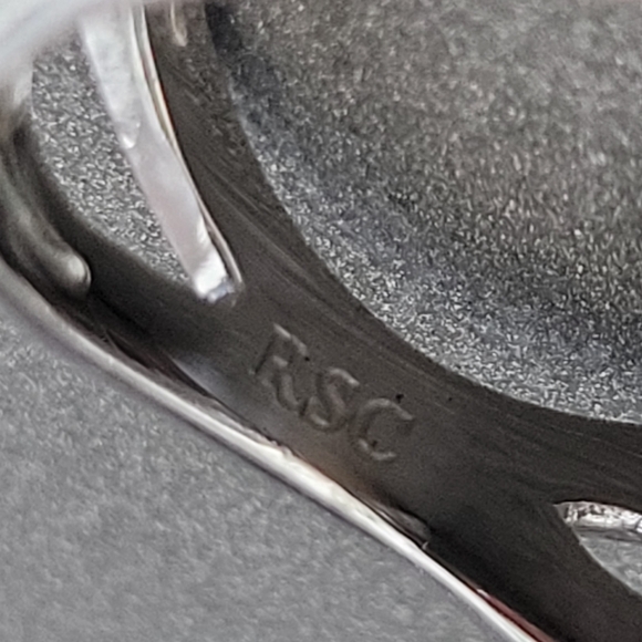 Cubic Zirconia RSC Fashion Ring EUC Silvertone - Picture 12 of 14